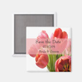 Tulpen - sparen de Datum Magnet (Voorkant / Achterkant)