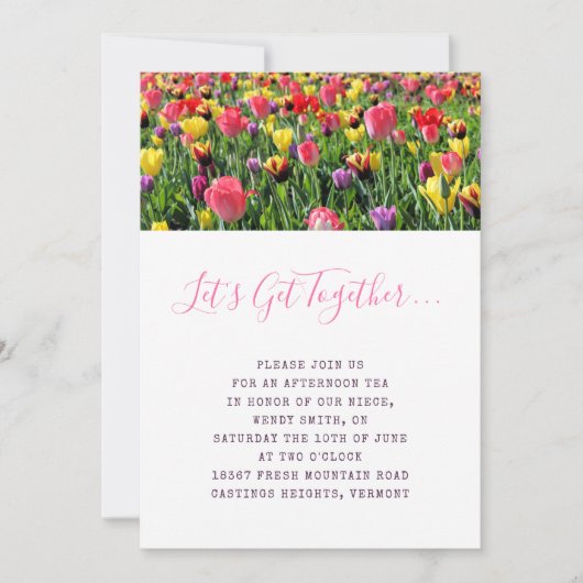 Tulpen Spring Fling Kaart (Voorkant)