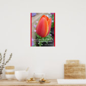 Tulpen Sterkte Poster van het Hart Quote Floral Fl (Keuken)
