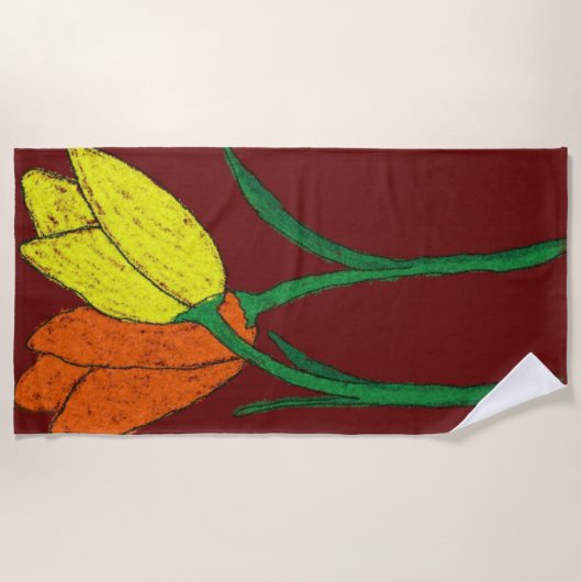 Tulpen Strandlaken (Voorkant)