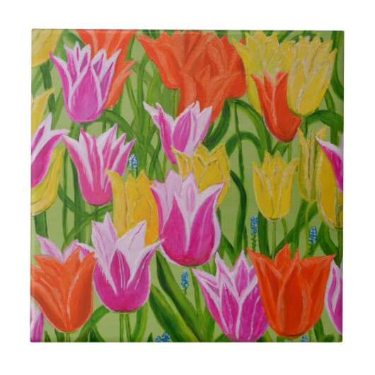 Tulpen Tegeltje (Voorkant)