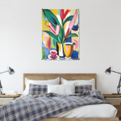 Tulpen tempel paneel #3 canvas afdruk (Insitu (Slaapkamer))
