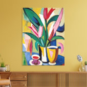 Tulpen tempel paneel #3 canvas afdruk (Insitu (Woonkamer))