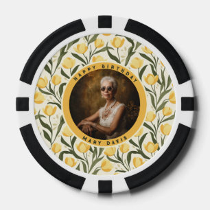 Tulpen Thema Meisje Verjaardagsfeestje Poker Chips