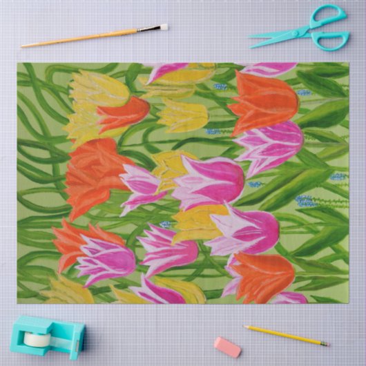 Tulpen tissuepapier (Craft)