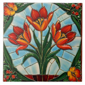 Tulpen Trendy Mooi Collectie Tegeltje (Voorkant)