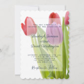 Tulpen trouwkaart kaart (Voorkant)