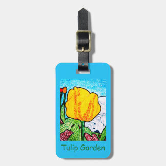 Tulpen tuin bagagelabel