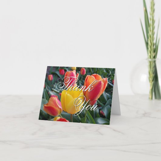 Tulpen tuin bedankkaart (Voorkant)