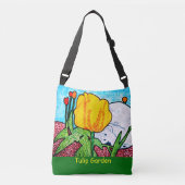 Tulpen tuin crossbody tas (Voorkant)