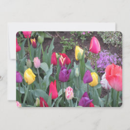 Tulpen tuin flat vakantiekaart feestdagenkaart