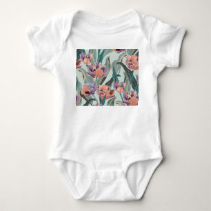 Tulpen Tuin: grote bloemen Romper