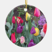 Tulpen tuin keramisch ornament (Voorkant)