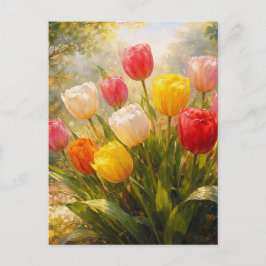 Tulpen Tuin - Schilderstijl Briefkaart