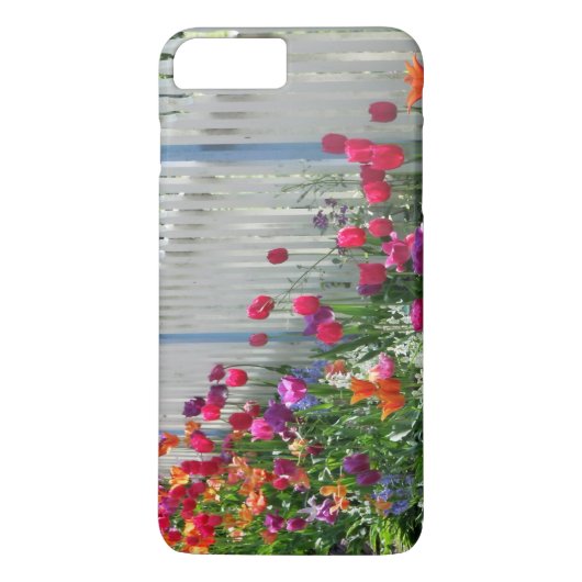 Tulpen tuinenkast voor witte pennenomhulling Case-Mate iPhone case (Achterkant)