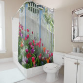 Tulpen tuinkorps voor de douchegordijn (In situ)