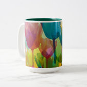 Tulpen Tweekleurige Koffiemok (Voorkant links)