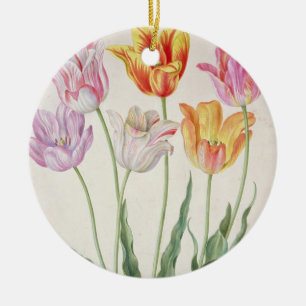 Tulpen uit de "Nassau Florilegium" (m/v op papier) Keramisch Ornament