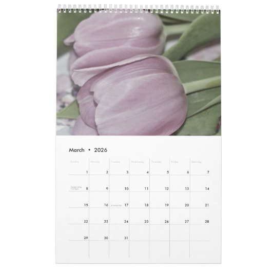 Tulpen uit de tuin kalender (Mar 2026)