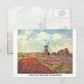 Tulpen uit nederland door Claude Monet Briefkaart (Voorkant / Achterkant)