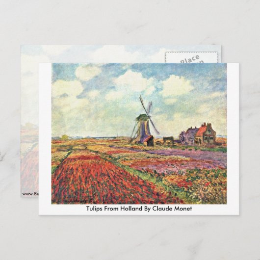 Tulpen uit nederland door Claude Monet Briefkaart (Voorkant / Achterkant)
