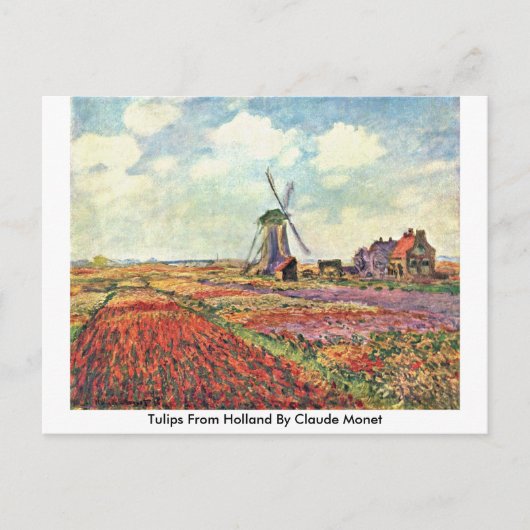 Tulpen uit nederland door Claude Monet Briefkaart (Voorkant)