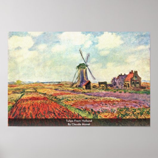 Tulpen uit nederland door Claude Monet Poster (Voorkant)