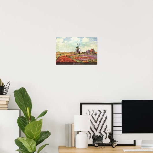Tulpen uit nederland door Claude Monet Poster (Thuiskantoor)
