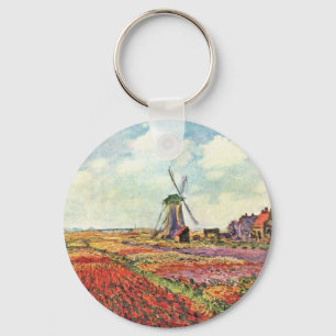 Tulpen uit nederland door Claude Monet Sleutelhanger