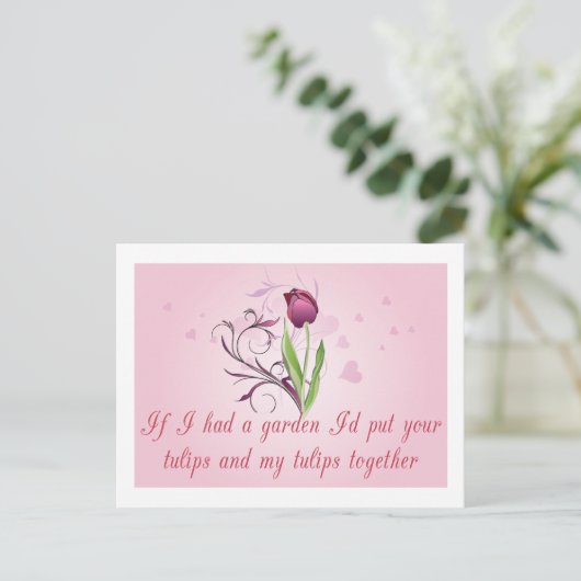 Tulpen Valentijn Briefkaart (Staand voorkant)