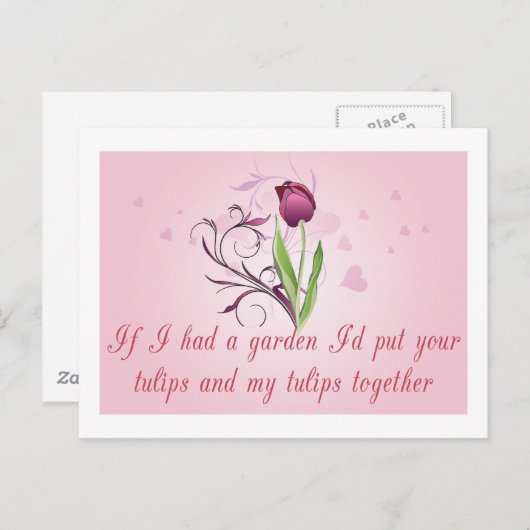 Tulpen Valentijn Briefkaart (Voorkant / Achterkant)