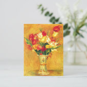 Tulpen van Pierre Renoir,  impressionistische kuns Briefkaart (Staand voorkant)