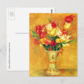 Tulpen van Pierre Renoir,  impressionistische kuns Briefkaart (Voorkant / Achterkant)