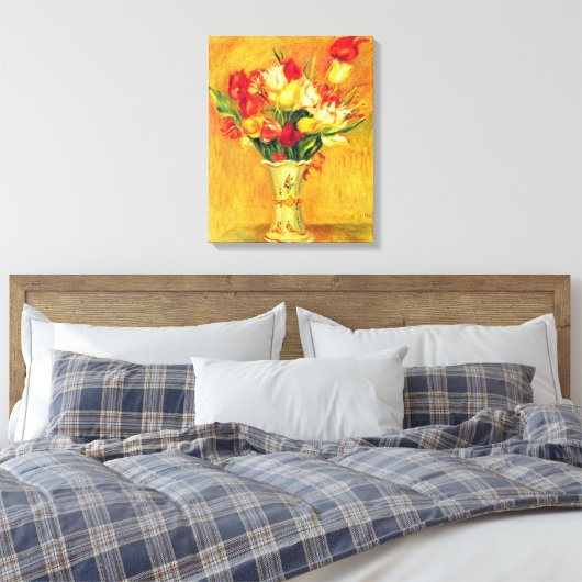 Tulpen van Pierre Renoir,  impressionistische kuns Canvas Afdruk (Insitu (Slaapkamer))