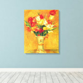 Tulpen van Pierre Renoir,  impressionistische kuns Canvas Afdruk (Insitu (Houten vloer))