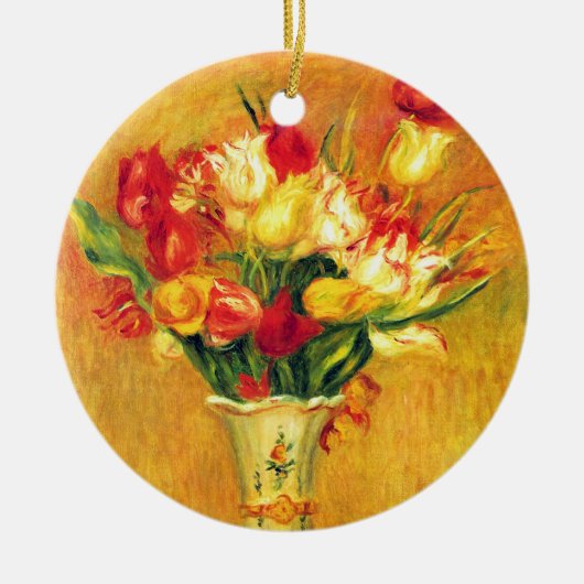 Tulpen van Pierre Renoir,  impressionistische kuns Keramisch Ornament (Voorkant)