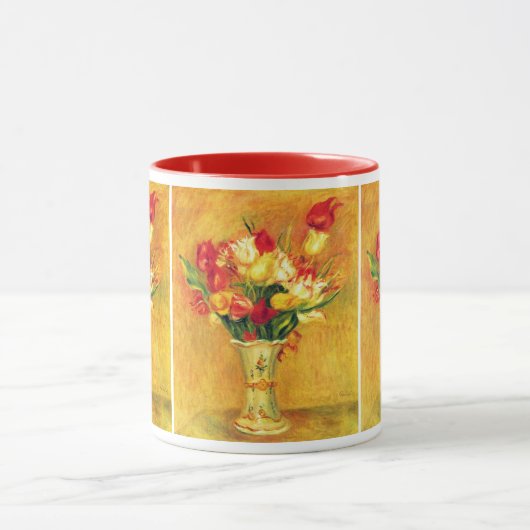 Tulpen van Pierre Renoir, impressionistische kuns Mok (Midden)