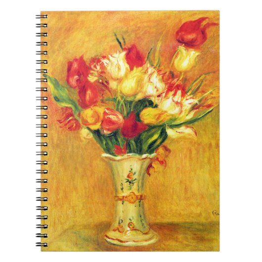 Tulpen van Pierre Renoir,  impressionistische kuns Notitieboek (Voorkant)