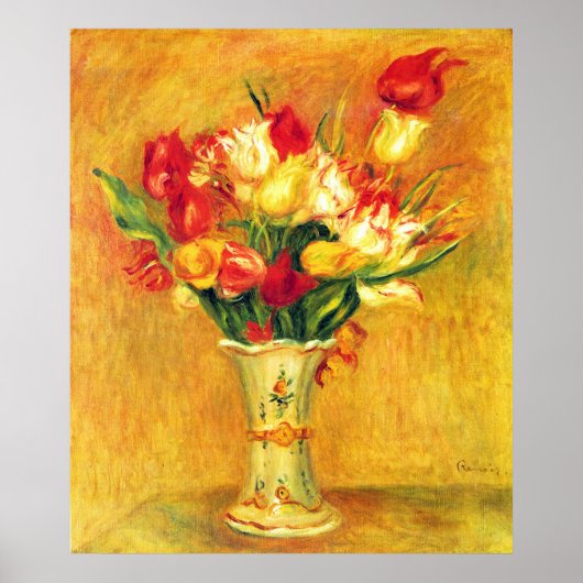 Tulpen van Pierre Renoir,  impressionistische kuns Poster (Voorkant)