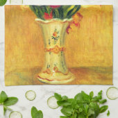 Tulpen van Pierre Renoir,  impressionistische kuns Theedoek (Gevouwen)