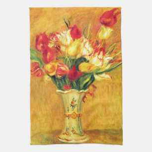 Tulpen van Pierre Renoir,  impressionistische kuns Theedoek