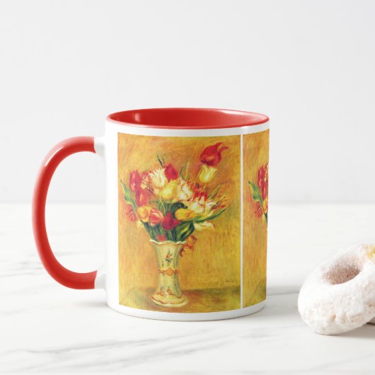 Tulpen van Pierre Renoir, Vintage Impressionisme K Mok (Met donut)