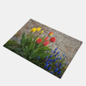 Tulpen van rood en geel deurmat (Schuin)