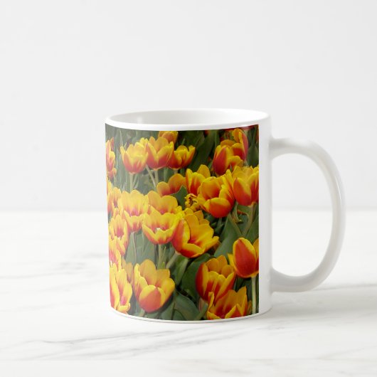 Tulpen van rood en geel koffiemok (Rechts)