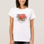 Tulpen van rood en geel t-shirt (Voorkant)
