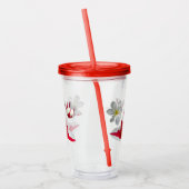 Tulpen van rood en wit acryl drinkbeker (Links)