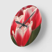 Tulpen van rood en wit ronde klok (Hoek)