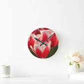 Tulpen van rood en wit ronde klok (Huis)