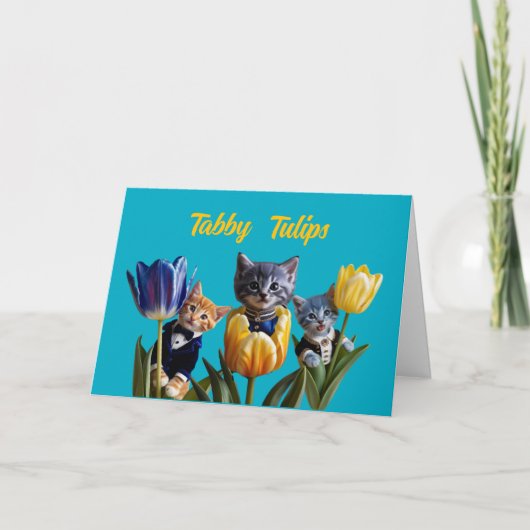 Tulpen van tabby kaart (Voorkant)