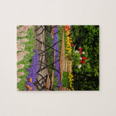 Tulpen van tafel in tuin, Keukenhof, Legpuzzel (Horizontaal)